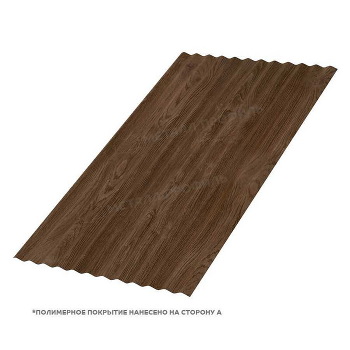 Профлист Металл Профиль МП-18 0,5 ECOSTEEL® матовый Мореный Дуб | B